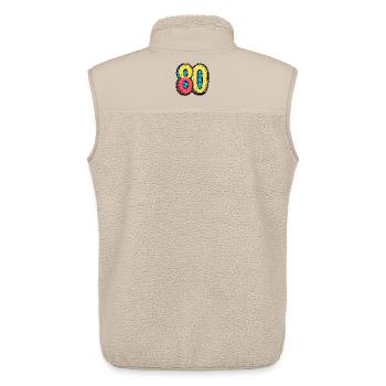 80 Zahl Bunt - Unisex Sherpaweste von Stanley/Stella - Beige - Hinten - AI Model Male 178 light (178cm)