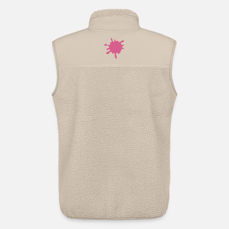 Pink Paint Splash - Stanley/Stella unisex sherpavest - beige