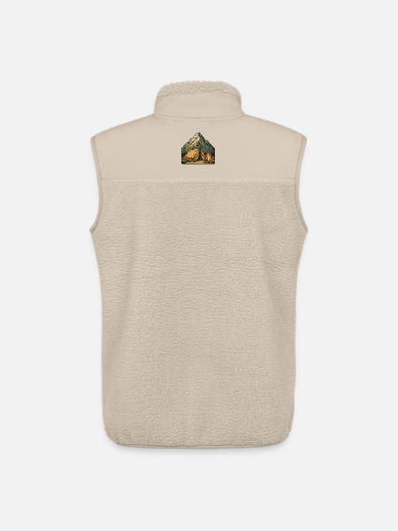 Mountain Tent Campfire Adventure - Unisex Sherpa Gilet by Stanley/Stella - beige