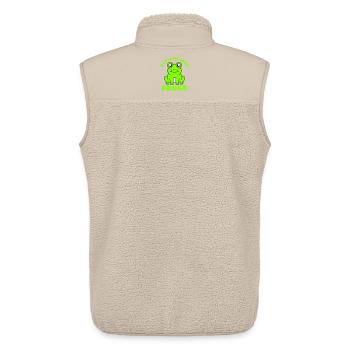 Talk To Me About Frogs Lustig Frosch Liebhaber - Unisex Sherpaweste von Stanley/Stella - Beige - Hinten - AI Model Male 178 light (178cm)