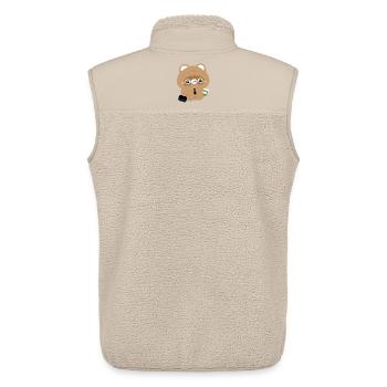 Müder Biber - Unisex Sherpaweste von Stanley/Stella - Beige - Hinten - AI Model Male 178 light (178cm)