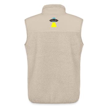 UFO Alien Spaceship Light - Unisex Sherpa Gilet by Stanley/Stella - beige - Back - AI Model Male 178 light (178cm)
