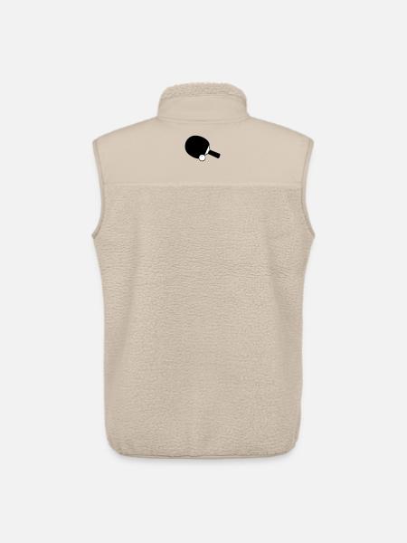 Raquettes de tennis de table - Veste sans manches sherpa unisexe Stanley/Stella - beige