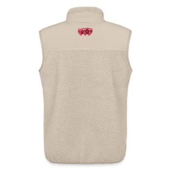 Pink Schädel Lollis - Unisex Sherpaweste von Stanley/Stella - Beige - Hinten - AI Model Male 178 light (178cm)