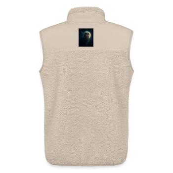 Owl in the Night Forest - Unisex Sherpa Gilet by Stanley/Stella - beige - Back - AI Model Male 178 light (178cm)