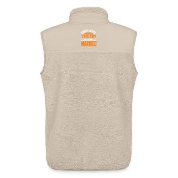 This Guy Is Getting Married - Unisex Sherpa Gilet by Stanley/Stella - beige - Back - AI Model Male 178 light (178cm)