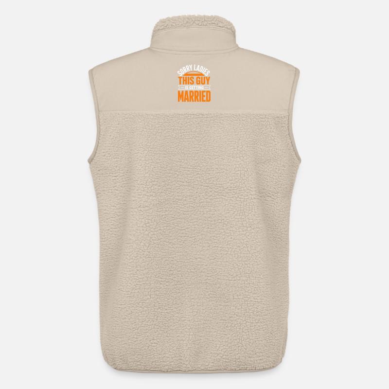 This Guy Is Getting Married - Unisex Sherpa Gilet by Stanley/Stella - beige