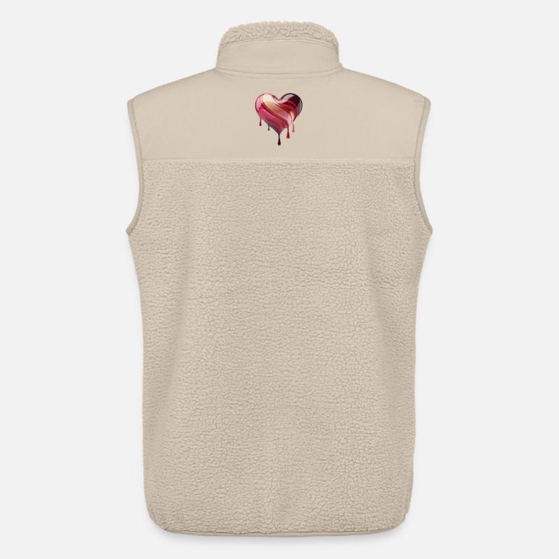 Fließendes Herz Pinkrot - Unisex Sherpaweste von Stanley/Stella - Beige