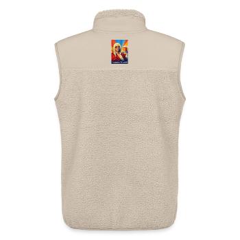 Vivaldi Beer Pop Art - Unisex Sherpa Gilet by Stanley/Stella - beige - Back - AI Model Male 178 light (178cm)