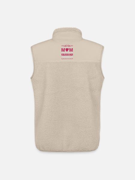 Je suis juste une maman qui essaie de ne pas élever des connards - Veste sans manches sherpa unisexe Stanley/Stella - beige