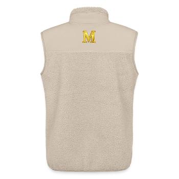 Brillant en cristal M doré - Veste sans manches sherpa unisexe Stanley/Stella - beige - Dos - AI Model Male 178 light (178cm)