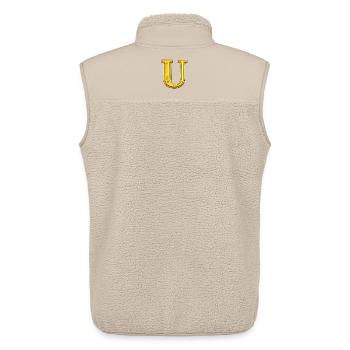 Goldenes U Monogramm - Unisex Sherpaweste von Stanley/Stella - Beige - Hinten - AI Model Male 178 light (178cm)