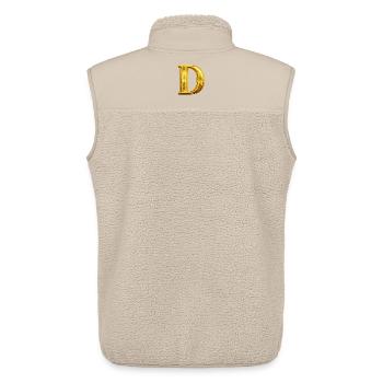 Goldenes D Monogramm - Unisex Sherpaweste von Stanley/Stella - Beige - Hinten - AI Model Male 178 light (178cm)