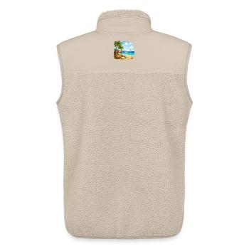 Willkommen am Tropenstrand - Unisex Sherpaweste von Stanley/Stella - Beige - Hinten - AI Model Male 178 light (178cm)