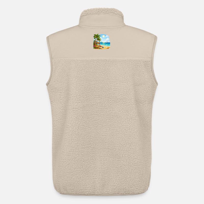 Willkommen am Tropenstrand - Unisex Sherpaweste von Stanley/Stella - Beige