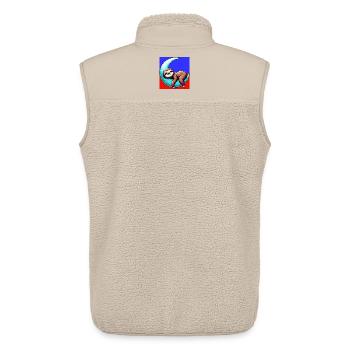 La paresse dort sur la Lune - Veste sans manches sherpa unisexe Stanley/Stella - beige - Dos - AI Model Male 178 light (178cm)