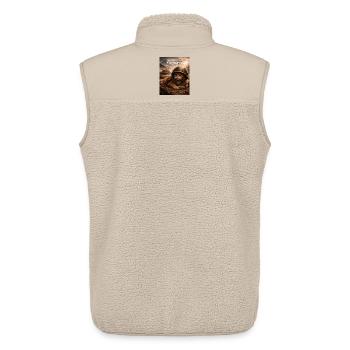 Monday Cat - Unisex Sherpaweste von Stanley/Stella - Beige - Hinten - AI Model Male 178 light (178cm)