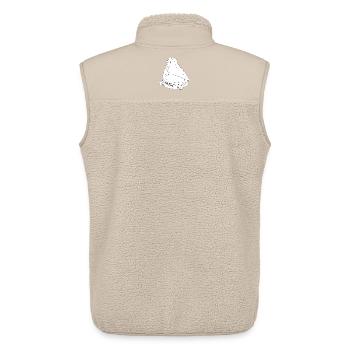 Duchamp Fountain Urinal Art Funny Line Sketch - Unisex Sherpa Gilet by Stanley/Stella - beige - Back - AI Model Male 178 light (178cm)