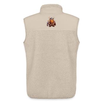 Viking Dwarf with Axe - Unisex Sherpa Gilet by Stanley/Stella - beige - Back - AI Model Male 178 light (178cm)
