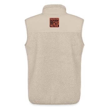 Human Rights Are Not Political Menschenrechte Logo - Unisex Sherpa Gilet by Stanley/Stella - beige - Back - AI Model Male 178 light (178cm)