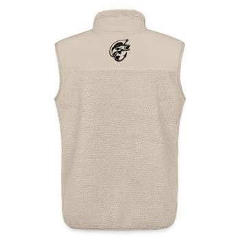 Pike Fishing Logo - Unisex Sherpa Gilet by Stanley/Stella - beige - Back - AI Model Male 178 light (178cm)