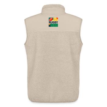 Rugby, Rugby sport, Rugby fan - Unisex Sherpa Gilet by Stanley/Stella - beige - Back - AI Model Male 178 light (178cm)