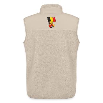 Belgien Fußball Fan Shirt für echte Fans - Unisex Sherpaweste von Stanley/Stella - Beige - Hinten - AI Model Male 178 light (178cm)