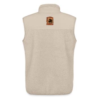 The future is a woman – the power of flowers - Unisex Sherpa Gilet by Stanley/Stella - beige - Back - AI Model Male 178 light (178cm)