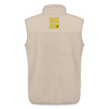 Bee Eco Abeille Jaune Pollen - Veste sans manches sherpa unisexe Stanley/Stella - beige - Dos - AI Model Male 178 light (178cm)