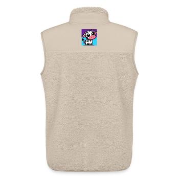 Kuh - Unisex Sherpaweste von Stanley/Stella - Beige - Hinten - AI Model Male 178 light (178cm)
