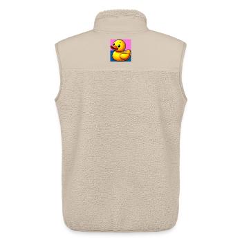 Ente Ente Ente Ente Ente - Unisex Sherpaweste von Stanley/Stella - Beige - Hinten - AI Model Male 178 light (178cm)