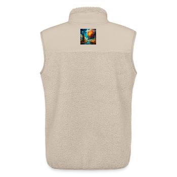 Astral City and Solar Wringing - Unisex Sherpa Gilet by Stanley/Stella - beige - Back - AI Model Male 178 light (178cm)