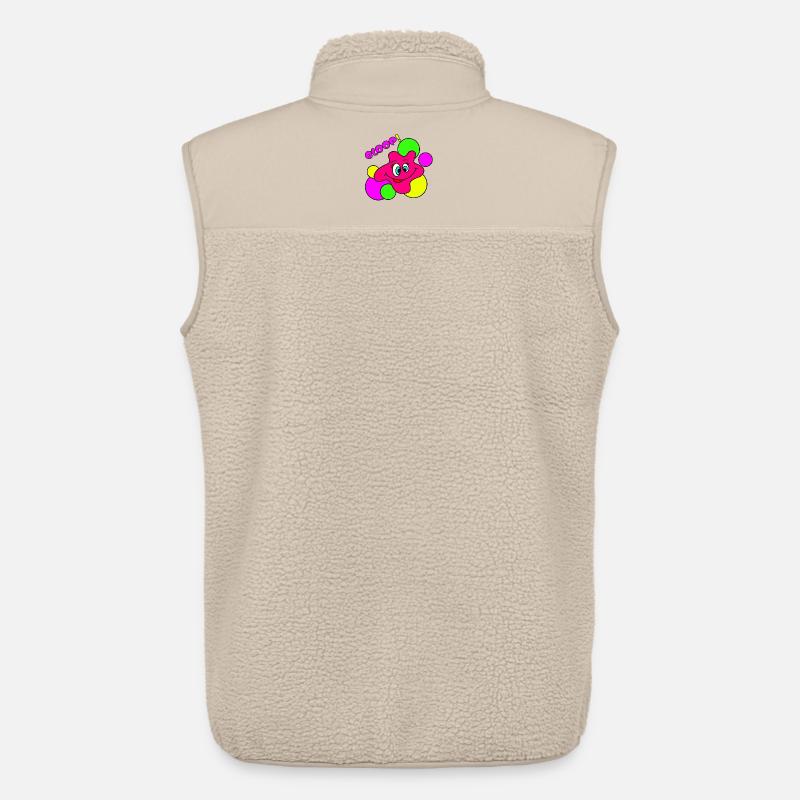 BLOOP! Lustiger Neon Pop-Art Klecks-Charakter - Unisex Sherpaweste von Stanley/Stella - Beige