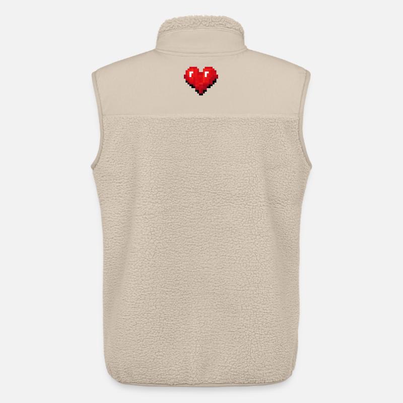 Retro Pixel Heart Videospiel - Unisex Sherpaweste von Stanley/Stella - Beige