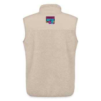 Directement sorti des années 90 néon - Veste sans manches sherpa unisexe Stanley/Stella - beige - Dos - AI Model Male 178 light (178cm)