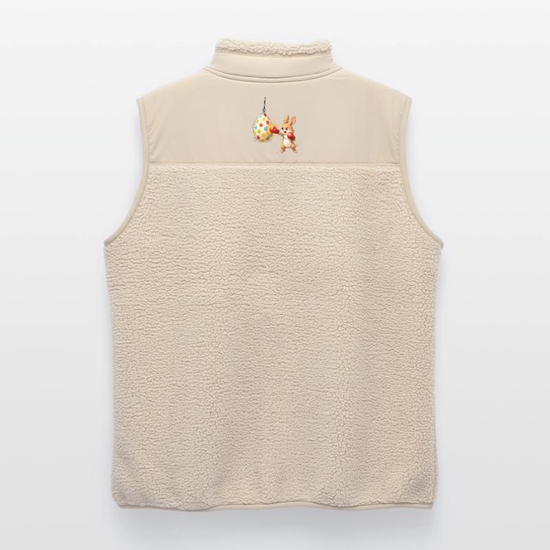 Boxing Easter Bunny with Easter Egg Punching Bag Unisex Sherpa Gilet by Stanley/Stella