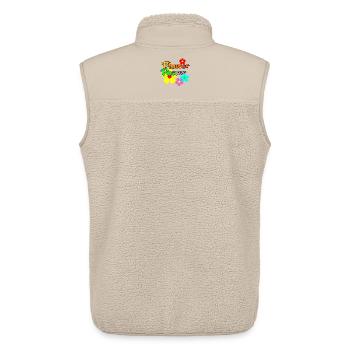 Flower Power  - Unisex Sherpaweste von Stanley/Stella - Beige - Hinten - AI Model Male 178 light (178cm)