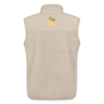 Rats Orthographié à l’envers est Star Lustiger Ratte Spruch - Veste sans manches sherpa unisexe Stanley/Stella - beige - Dos - AI Model Male 178 light (178cm)