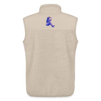 Abstrakte Blaue Frau-Figur - Unisex Sherpaweste von Stanley/Stella - Beige - Hinten - AI Model Male 178 light (178cm)