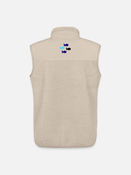 Pisces Silhouette - Unisex Sherpa Gilet by Stanley/Stella - beige