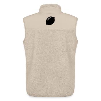Lemon Silhouette – Fresh Citrus Design - Unisex Sherpa Gilet by Stanley/Stella - beige - Back - AI Model Male 178 light (178cm)