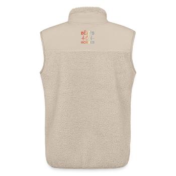 I love horseback riding - Unisex Sherpa Gilet by Stanley/Stella - beige - Back - AI Model Male 178 light (178cm)