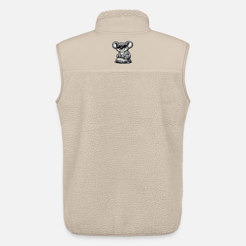 Cooler Koala auf Stein mit Sonnenbrille - Unisex Sherpaweste von Stanley/Stella - Beige