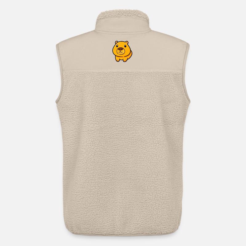 Maskottchen-Illustration des pummeligen Bären - Unisex Sherpaweste von Stanley/Stella - Beige