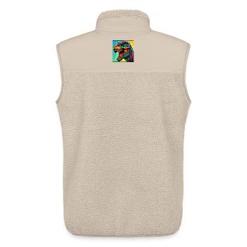Dinosaurier - Unisex Sherpaweste von Stanley/Stella - Beige - Hinten - AI Model Male 178 light (178cm)