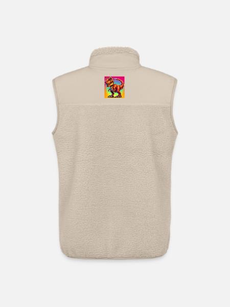 dinosaur - Unisex Sherpa Gilet by Stanley/Stella - beige