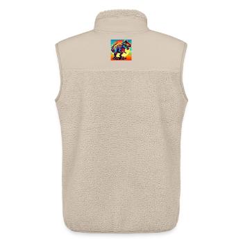 Dinosaurier - Unisex Sherpaweste von Stanley/Stella - Beige - Hinten - AI Model Male 178 light (178cm)