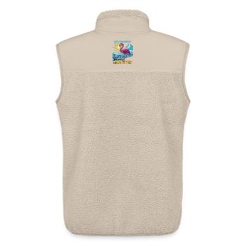 Ruhestand? Jetzt geht es erst richtig los! - Unisex Sherpaweste von Stanley/Stella - Beige - Hinten - AI Model Male 178 light (178cm)