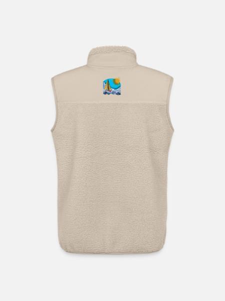 Sonnensegler am Meer 2 - Unisex Sherpaweste von Stanley/Stella - Beige