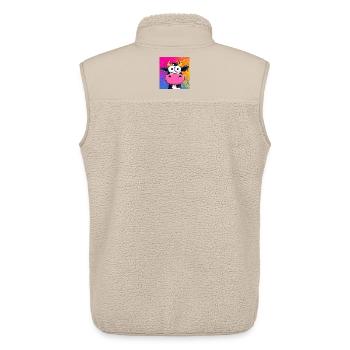 Kuh - Unisex Sherpaweste von Stanley/Stella - Beige - Hinten - AI Model Male 178 light (178cm)